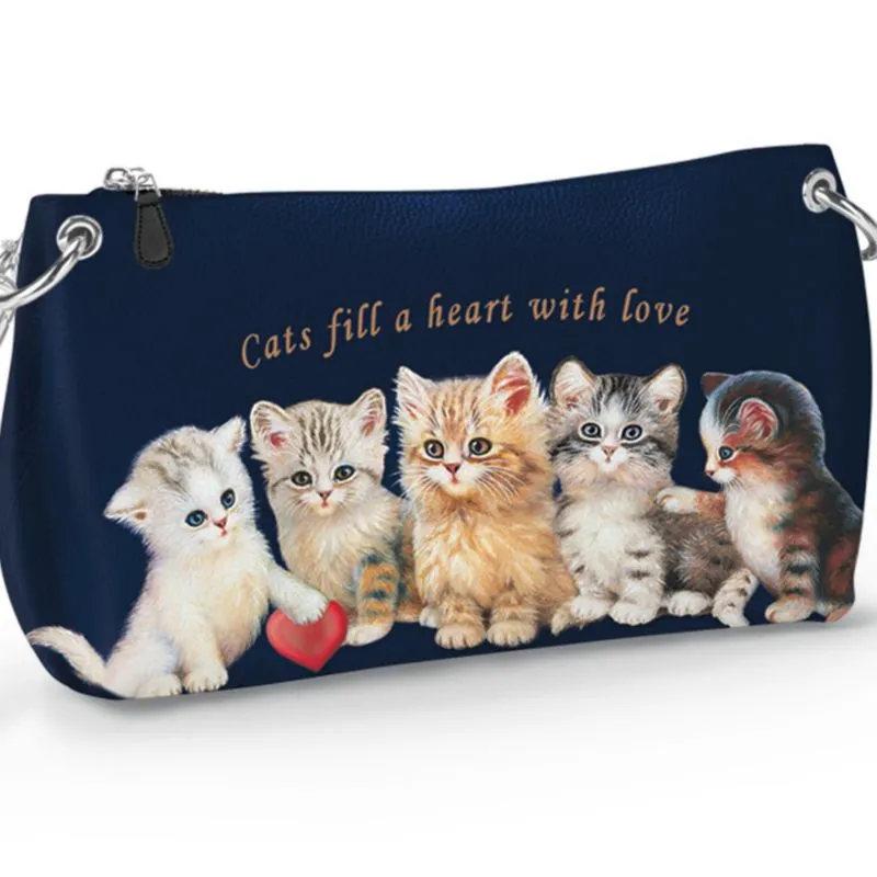 'Cats Fill A Heart With Love' 3-Style Handbag