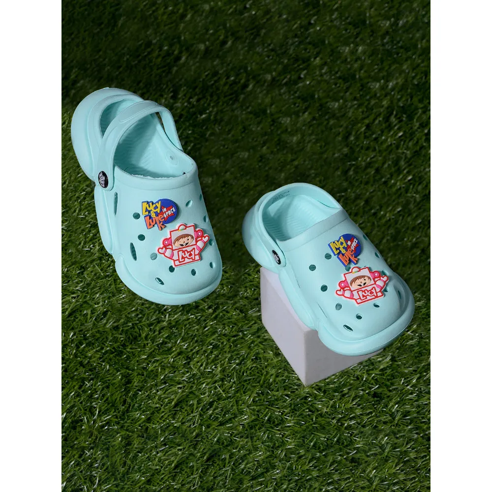 AHA Casual Green Clogs For Kids ZQ-SH-018 By Liberty