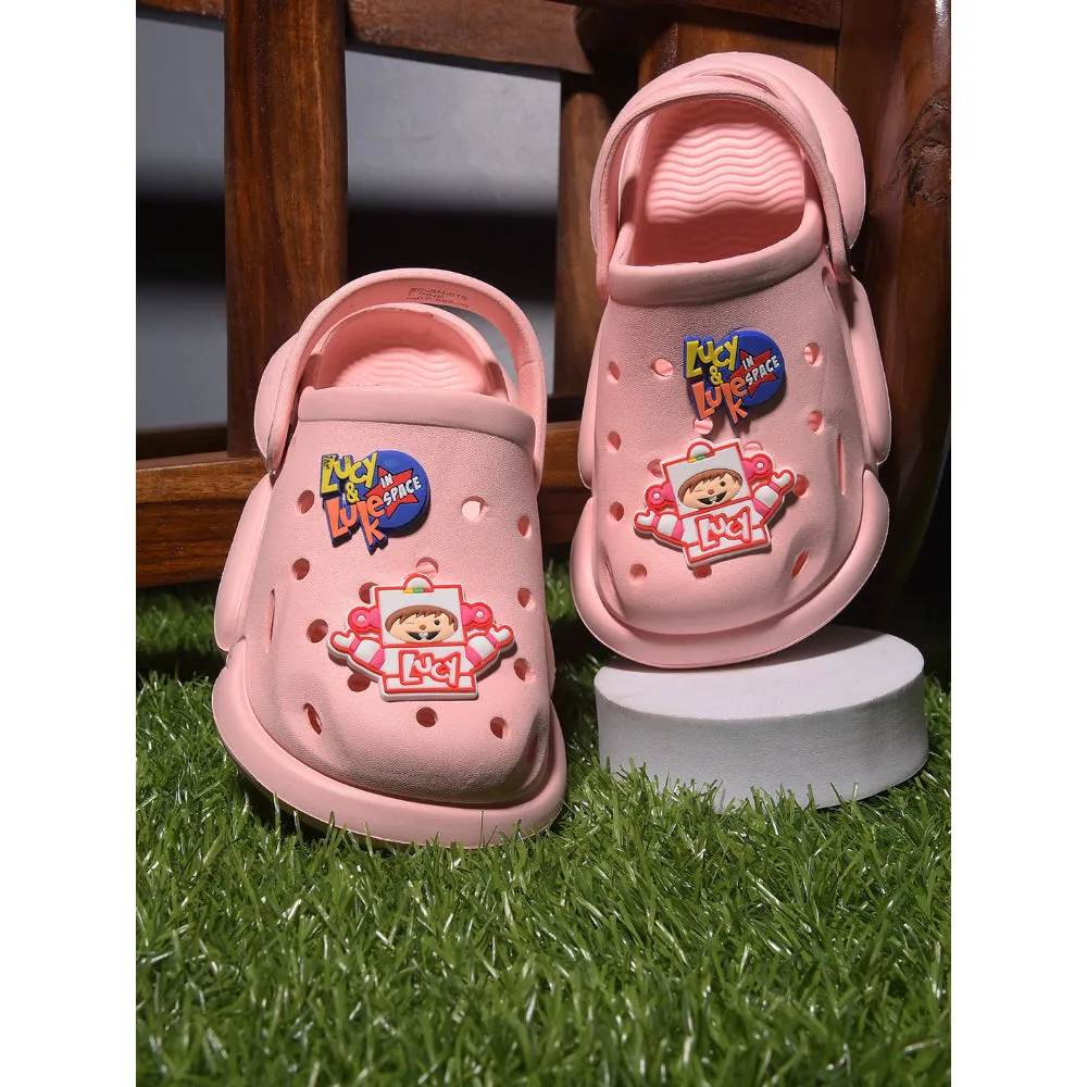 AHA Casual Light Pink Clogs For Kids ZQ-SH-018 By Liberty