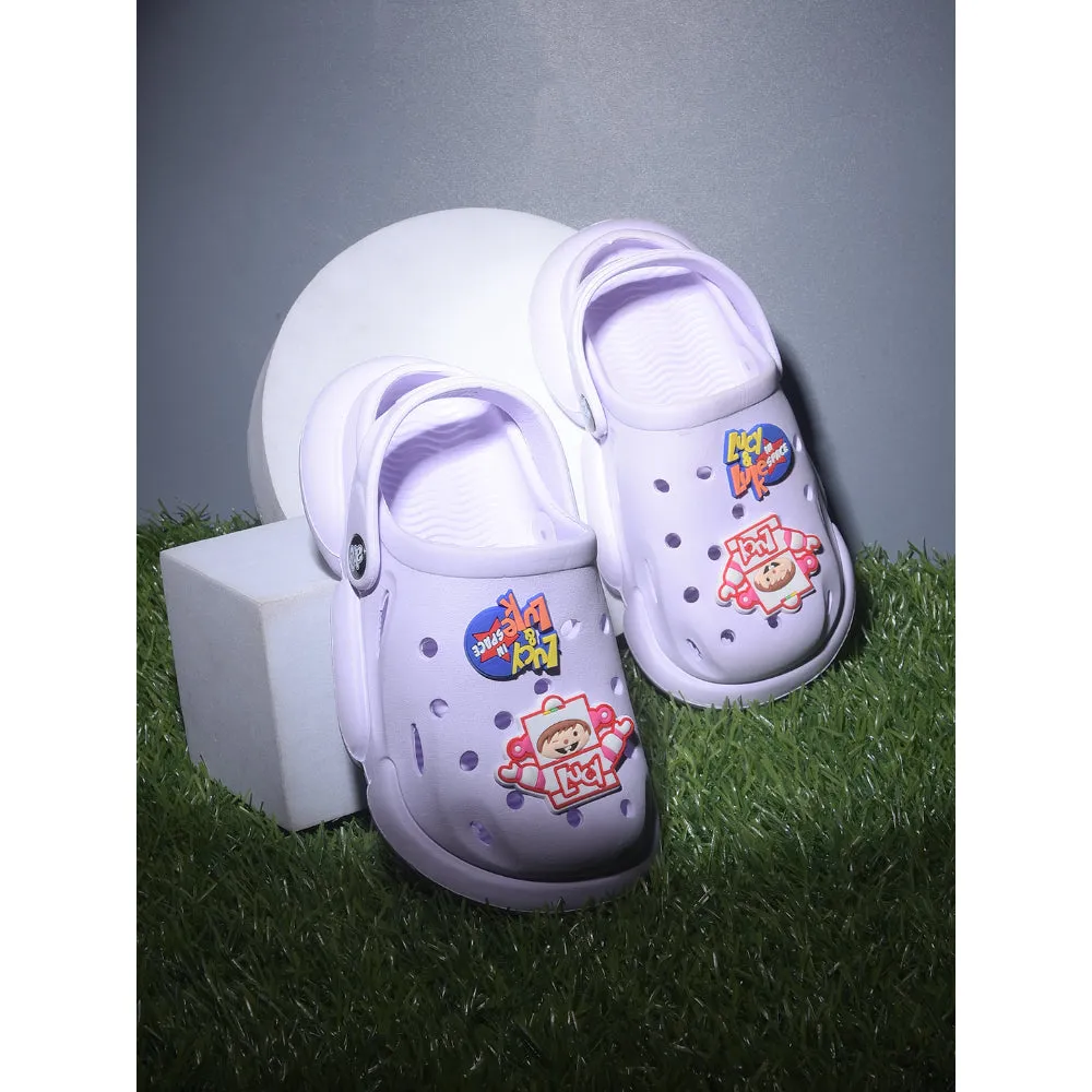 AHA Casual Purple Clogs For Kids ZQ-SH-018 By Liberty