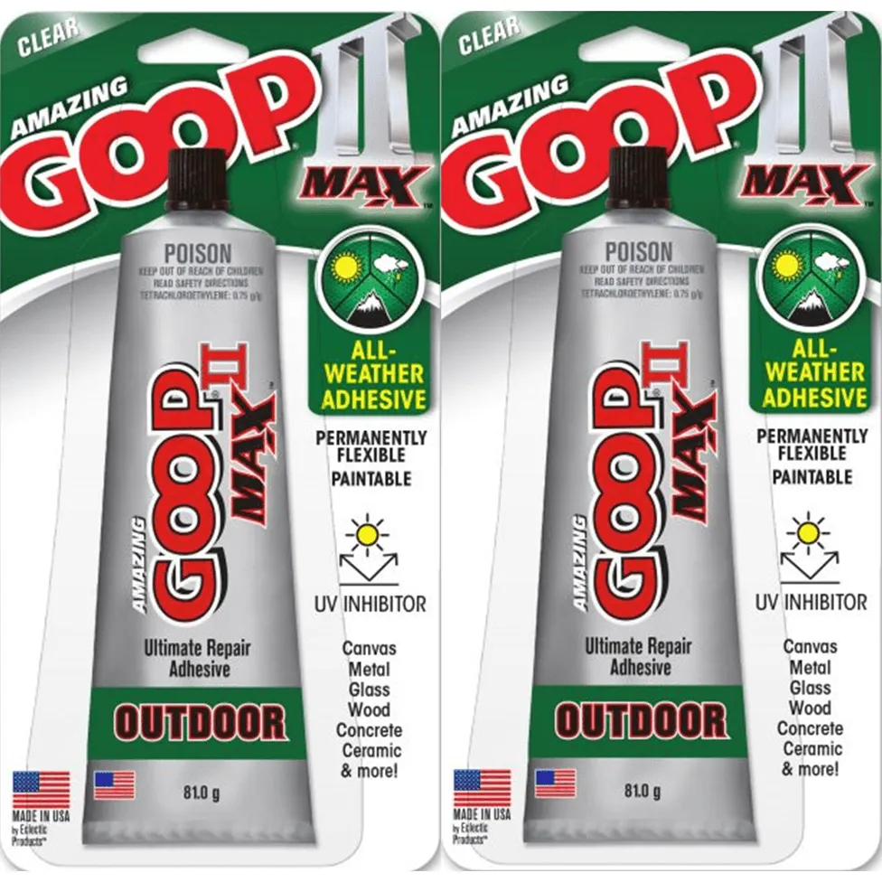 Amazing GOOP II MAX All Weather Adhesive Glue Contact 81g Pack 2