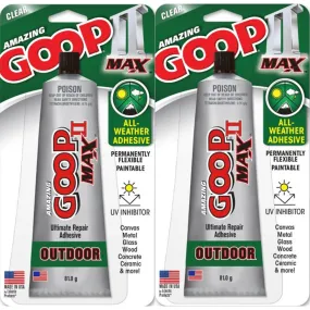 Amazing GOOP II MAX All Weather Adhesive Glue Contact 81g Pack 2