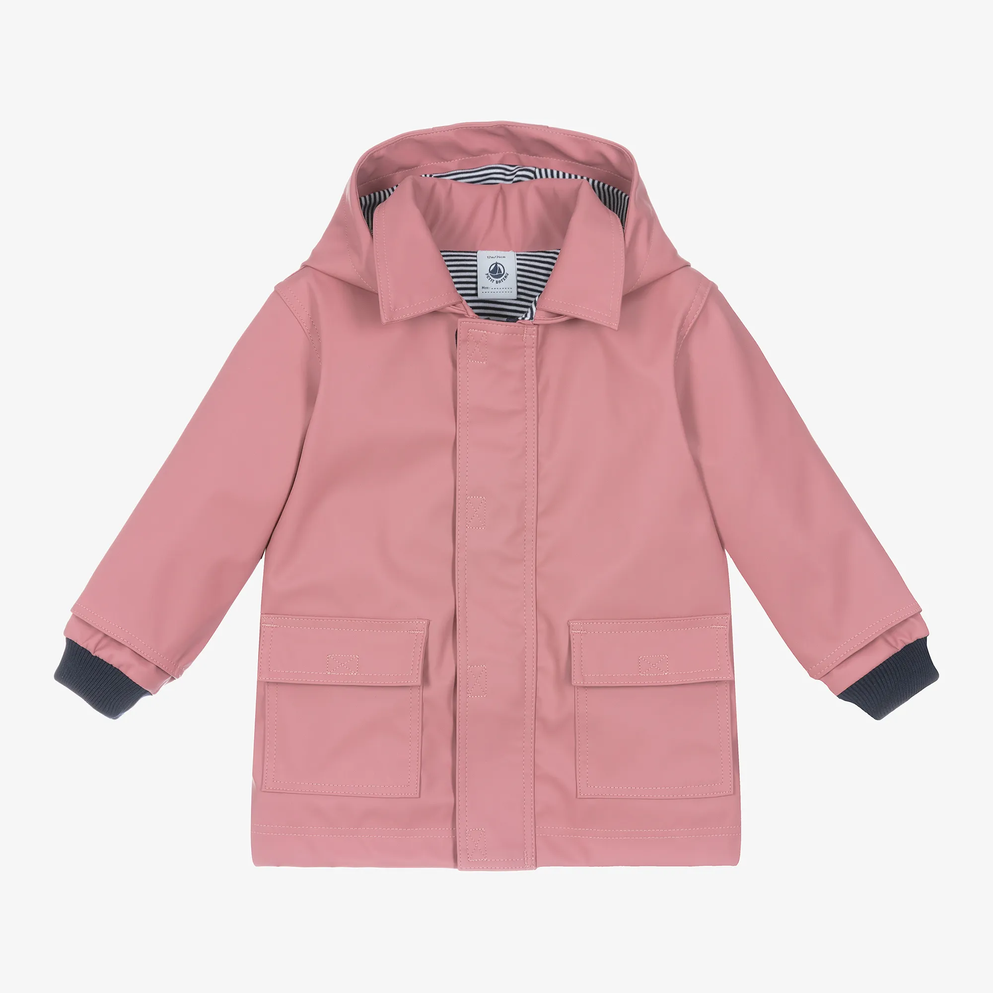 Baby Girls Pink Hooded Raincoat