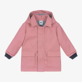 Baby Girls Pink Hooded Raincoat