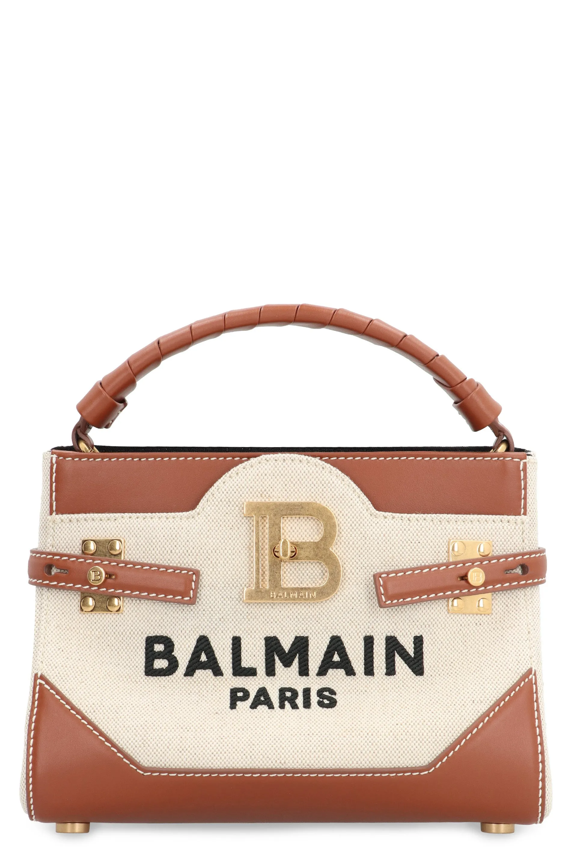 BALMAIN Elegant Mini Canvas Handbag 22cm