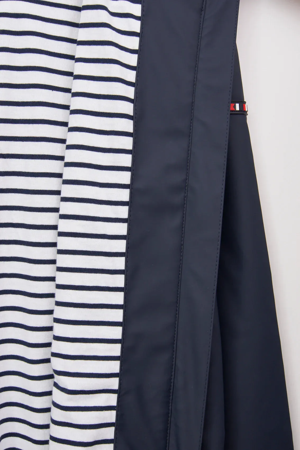 Batela Ladies Nautical Style Raincoat with striped lining - Lightweight Nautical Rain Jacket