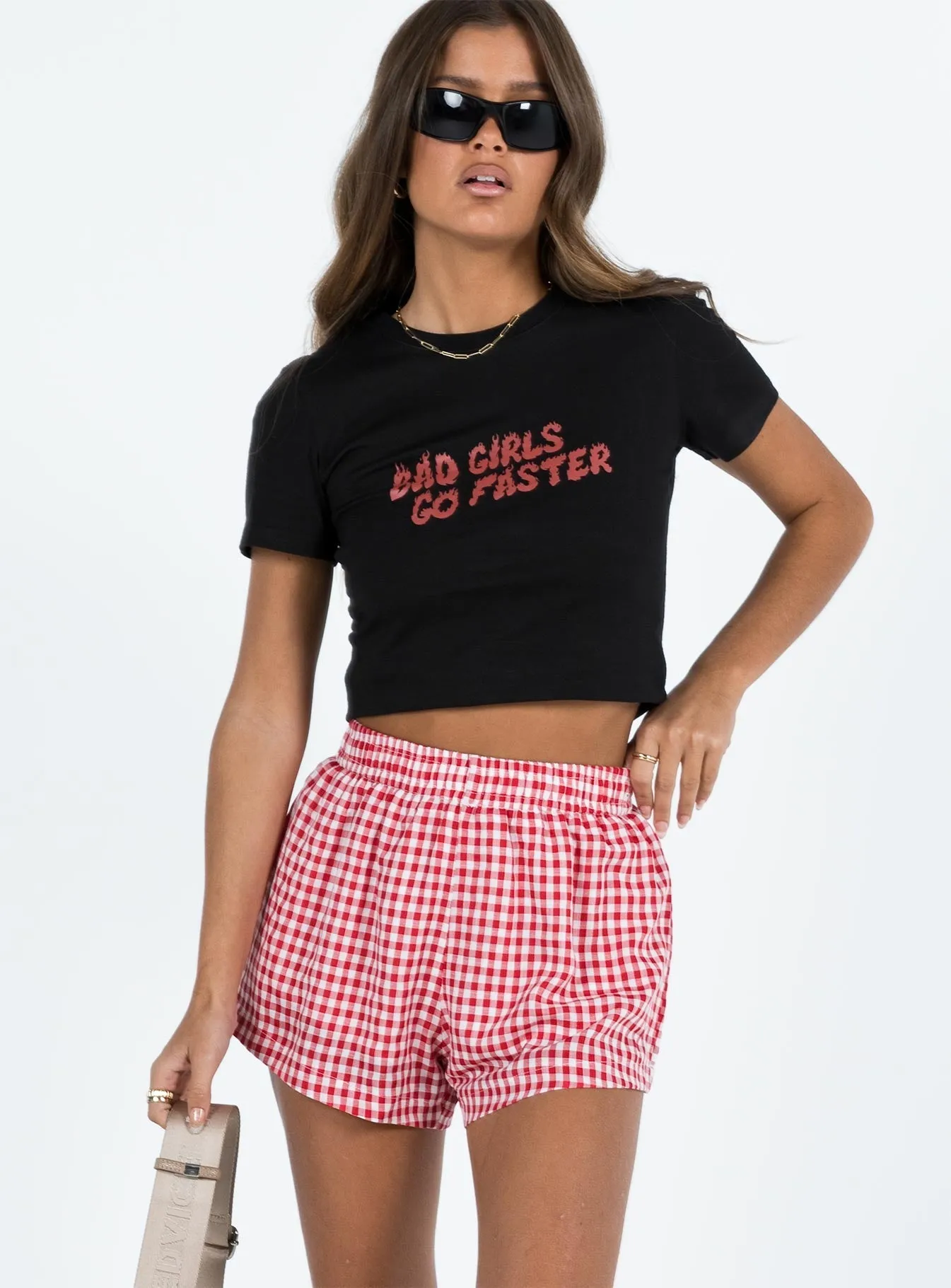 Beach House Shorts Red / White Gingham