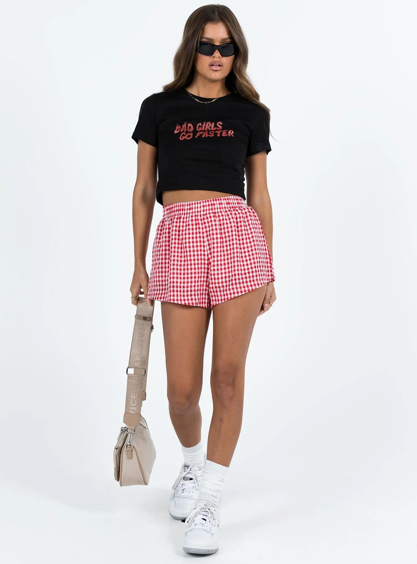 Beach House Shorts Red / White Gingham