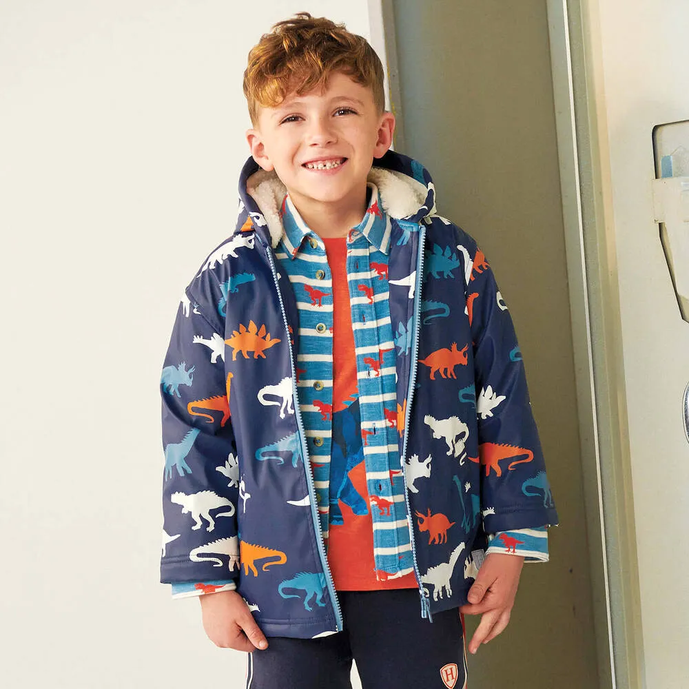 Boys Blue Dinosaur Raincoat