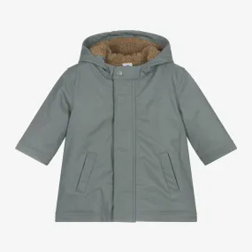 Boys Grey Hooded Raincoat