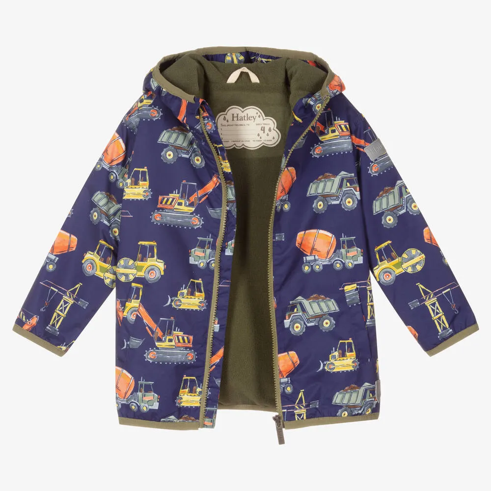 Boys Navy Blue Raincoat