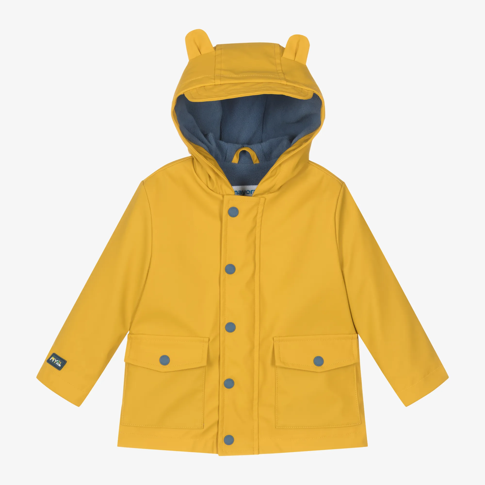 Boys Yellow Fleece-Lined Raincoat