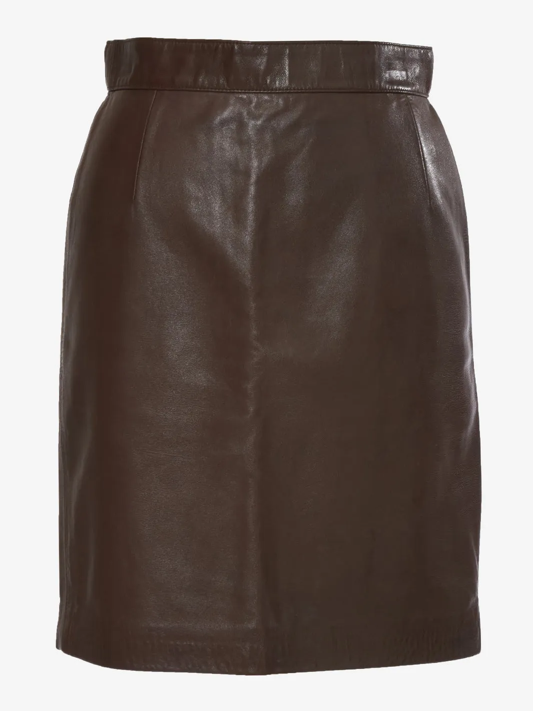 Brown Leather Vintage Skirt