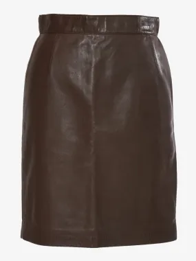 Brown Leather Vintage Skirt