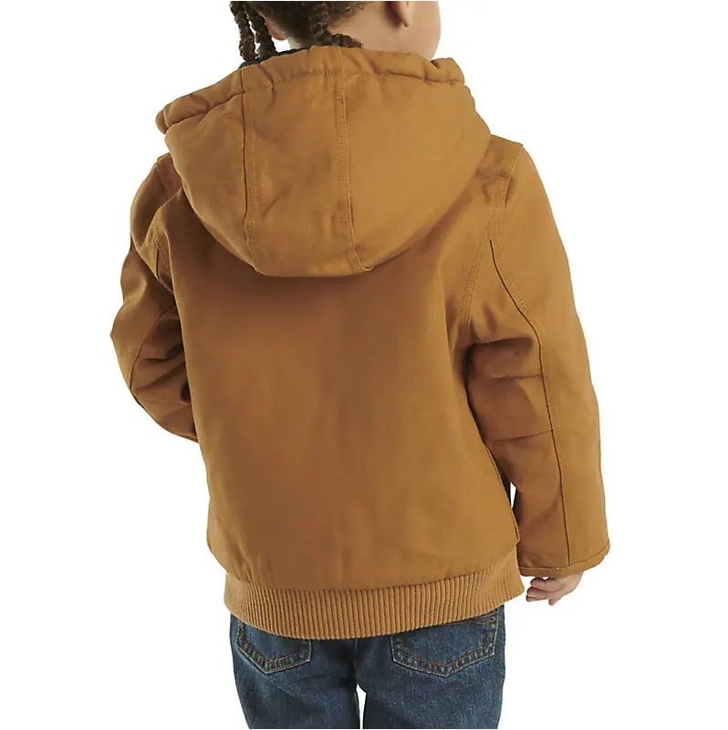 Carhartt Kids' Hooded Insulated Active Jac in Carhartt Brown