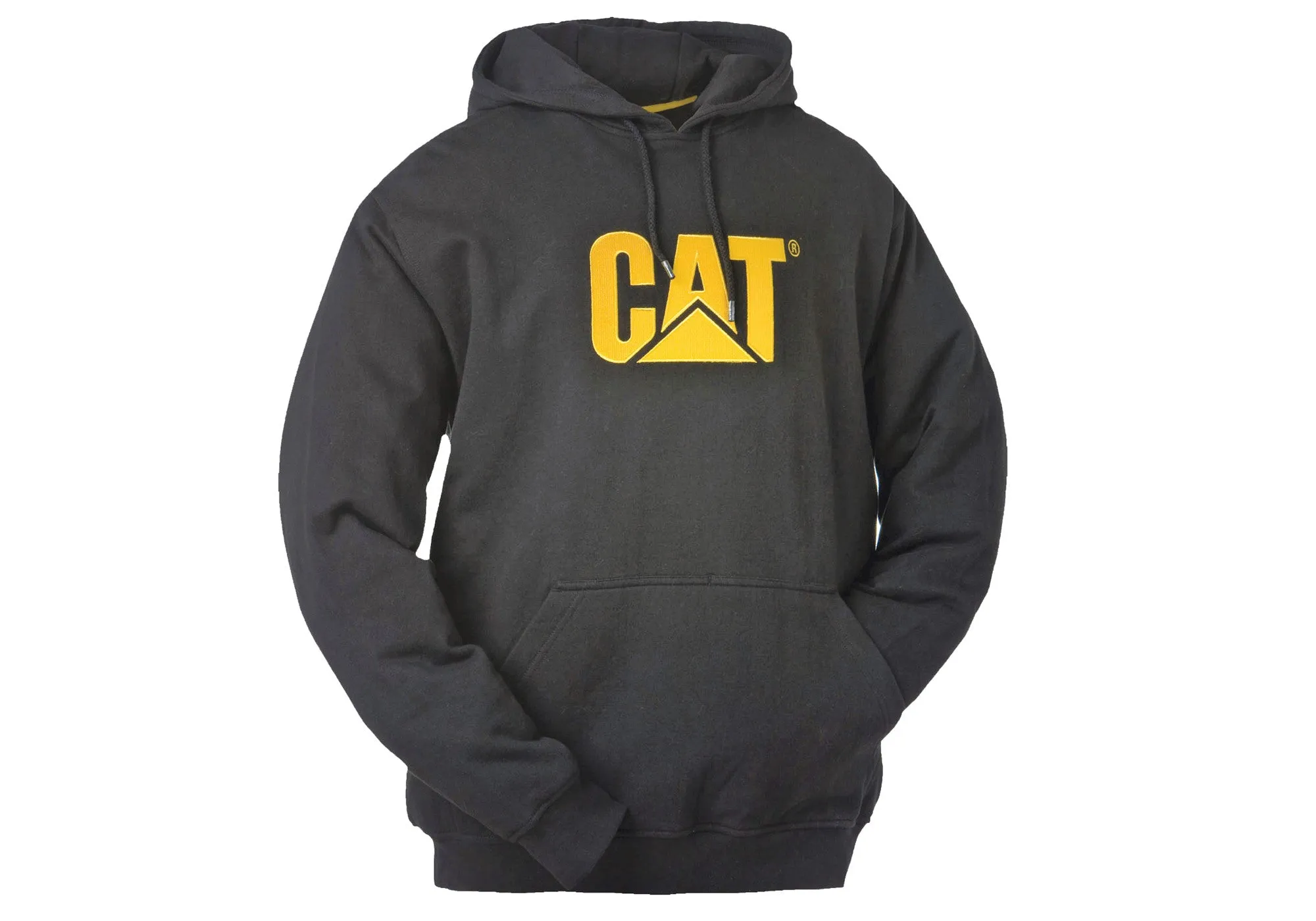 Caterpillar Mens Trademark Hooded Black Sweatshirt