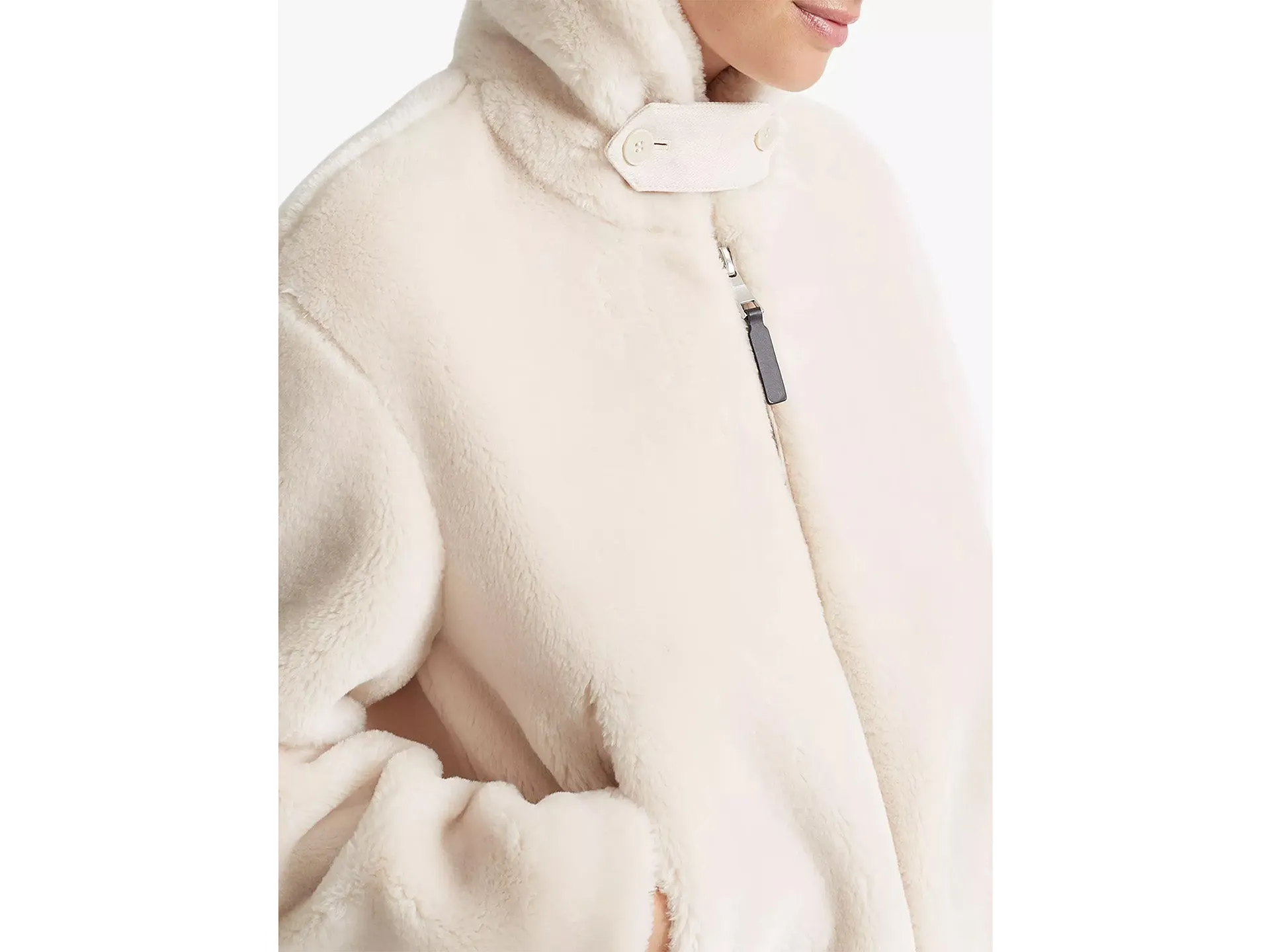 CLUB MONACO Faux Fur Crop Jacket