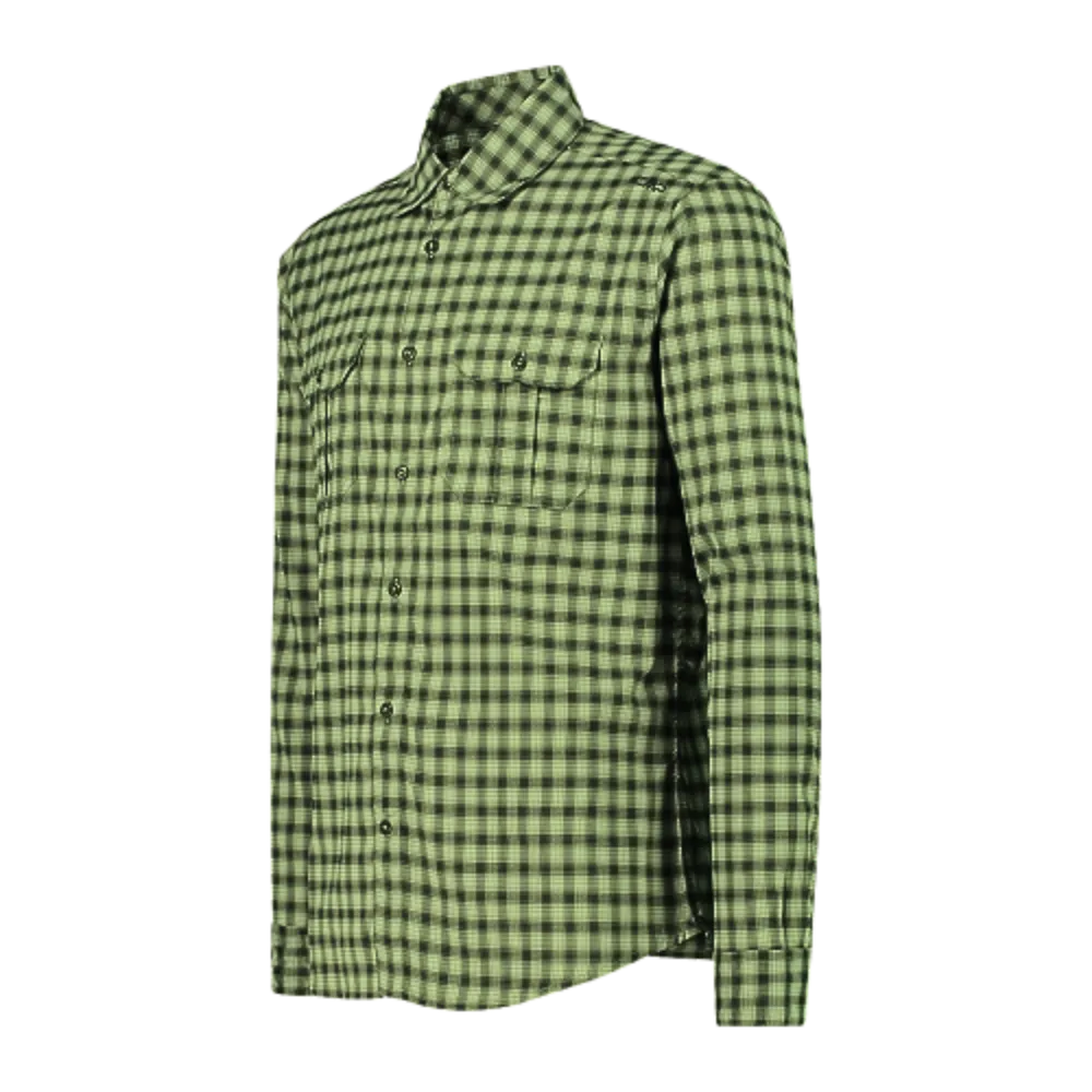 CMP Camicia a maniche lunghe con fantasia a quadri da Trekking Uomo