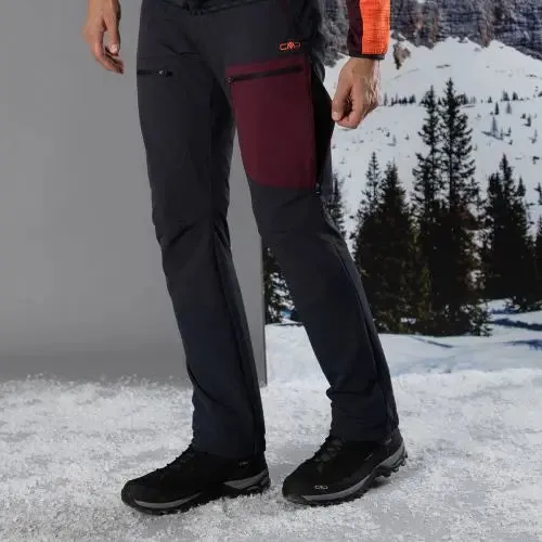 CMP Pantaloni in Tessuto Ripstop con tasche laterali da Trekking Uomo