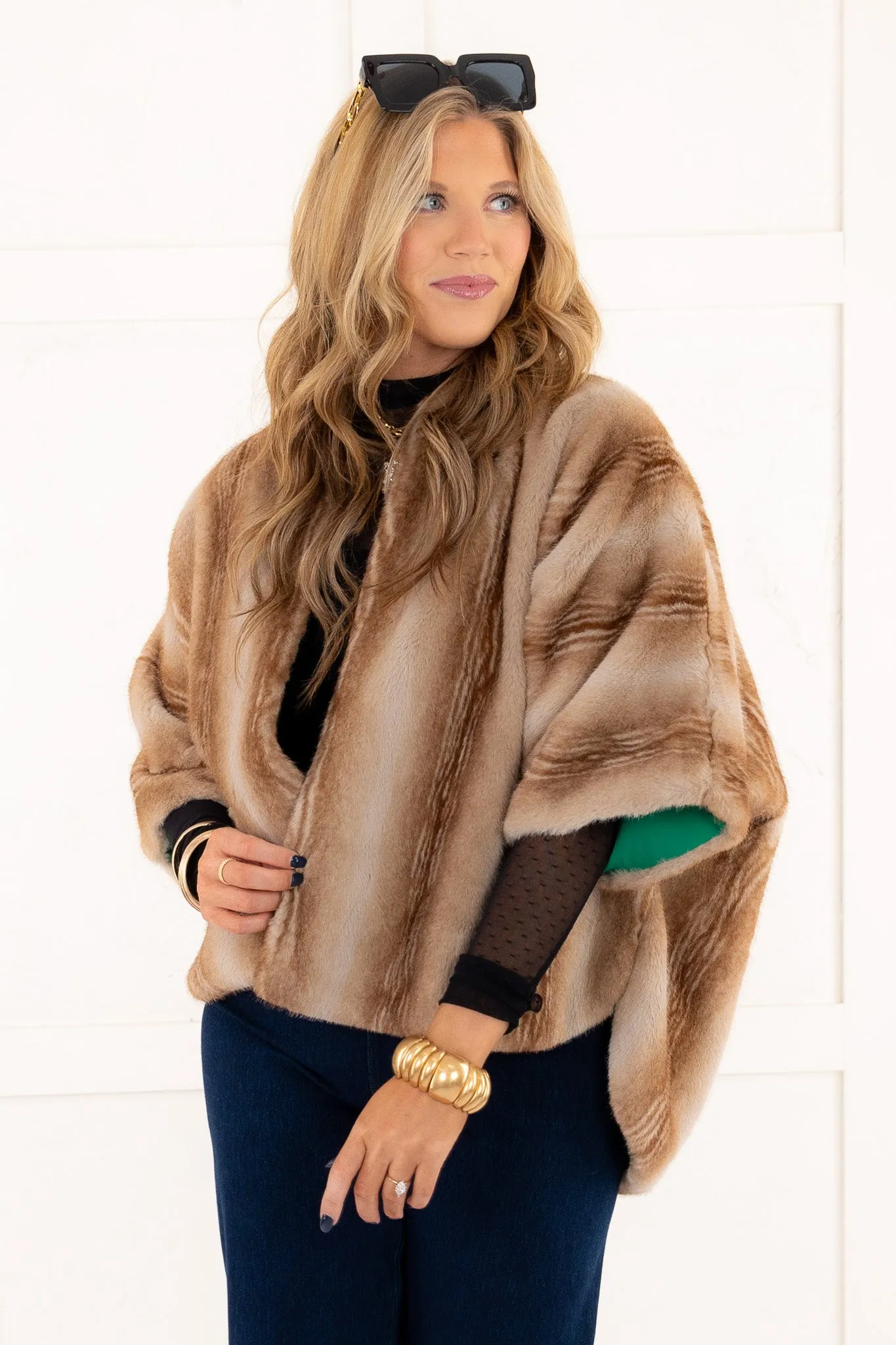 Coco Faux Fur Cape | Emily McCarthy - SALE