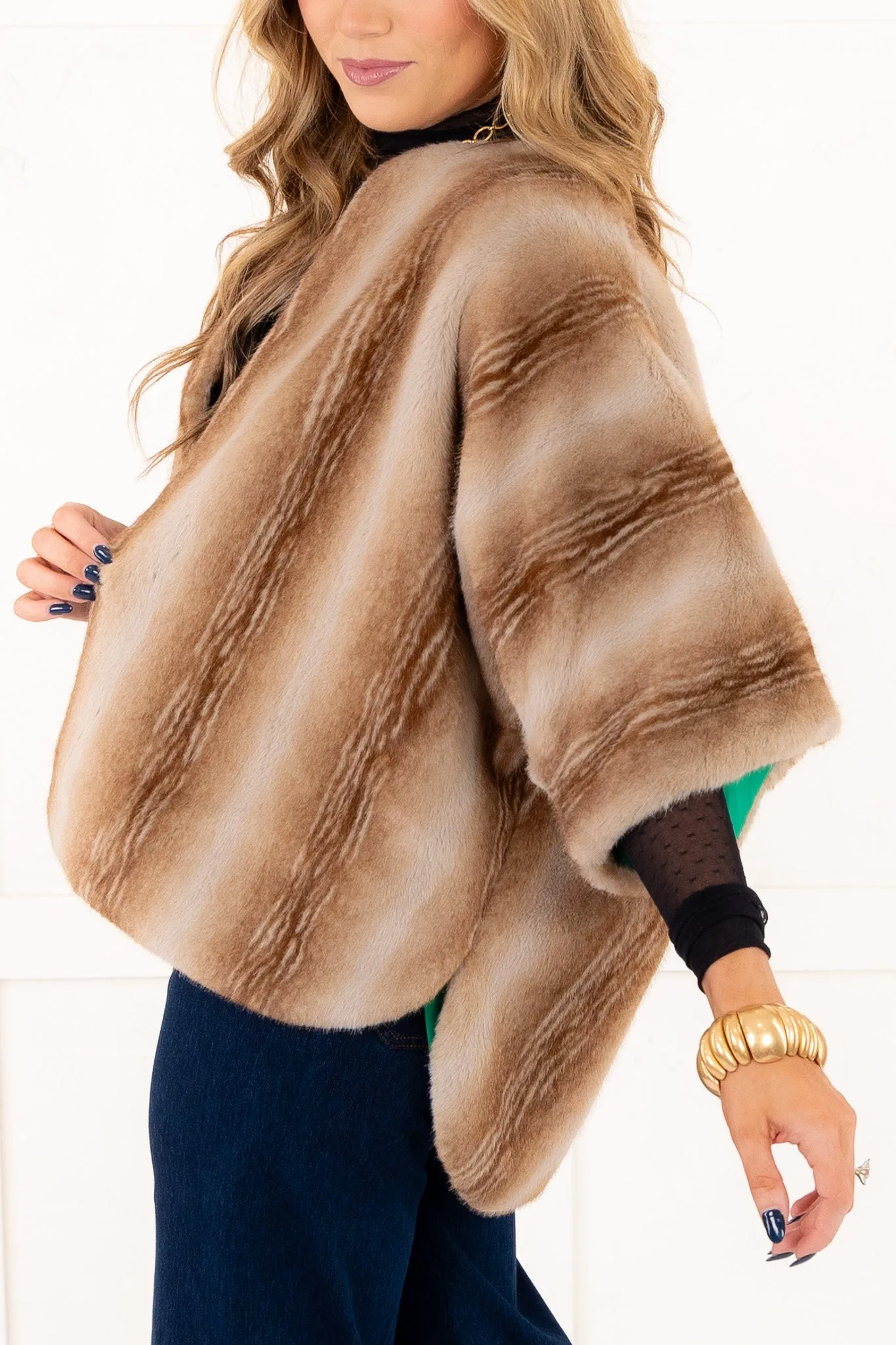 Coco Faux Fur Cape | Emily McCarthy - SALE