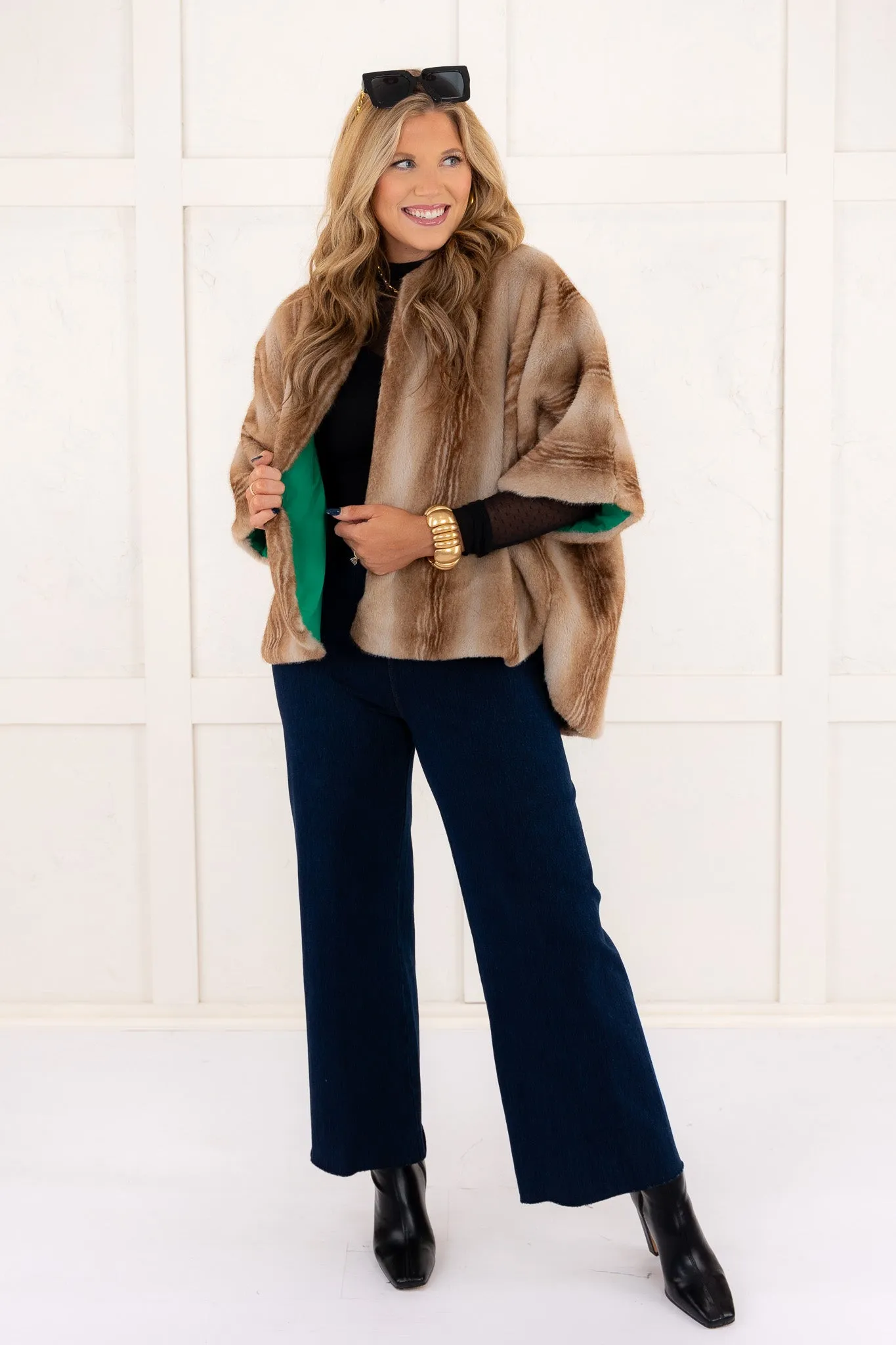 Coco Faux Fur Cape | Emily McCarthy - SALE