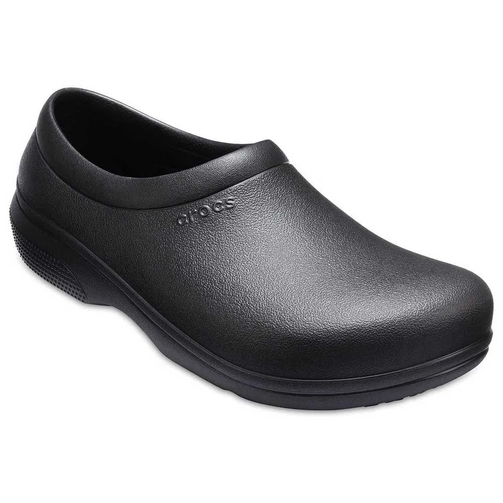 Crocs Unisex On The Clock Work Slip-On Clogs, Black