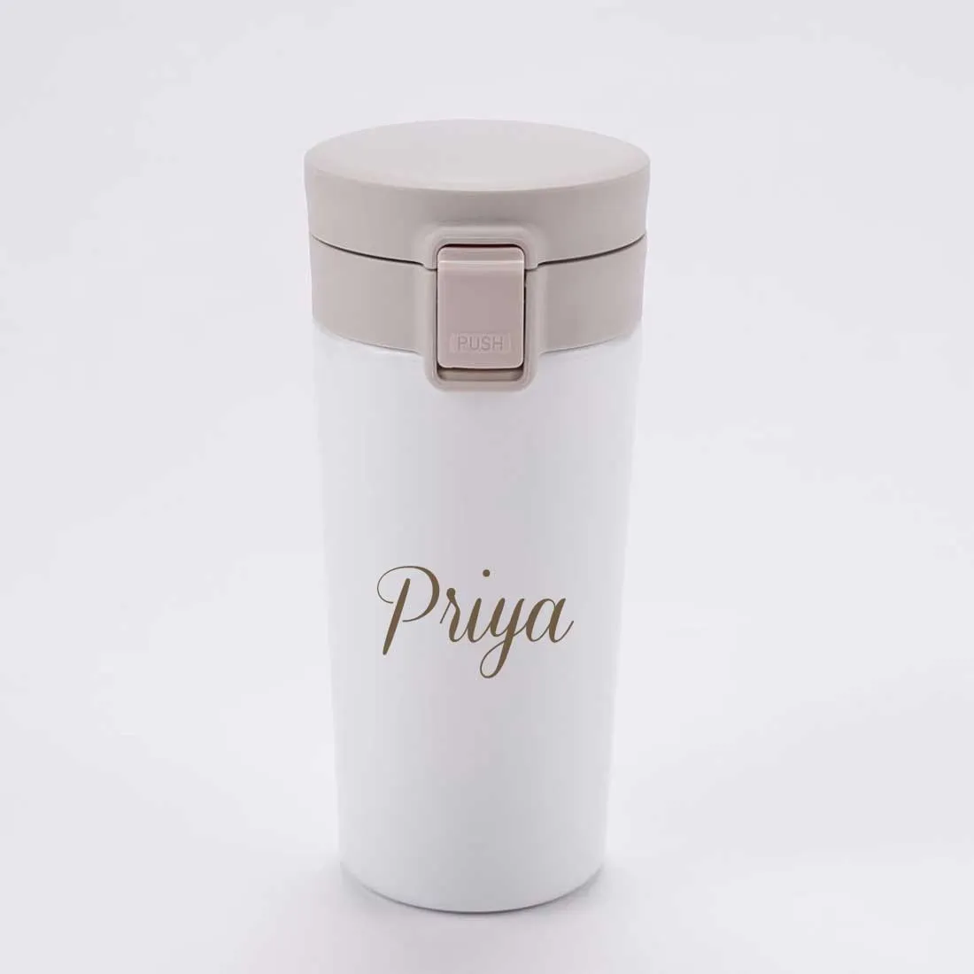 Customized Insulated Coffee Travel Mug With Name Engraved (380 ML) - Name