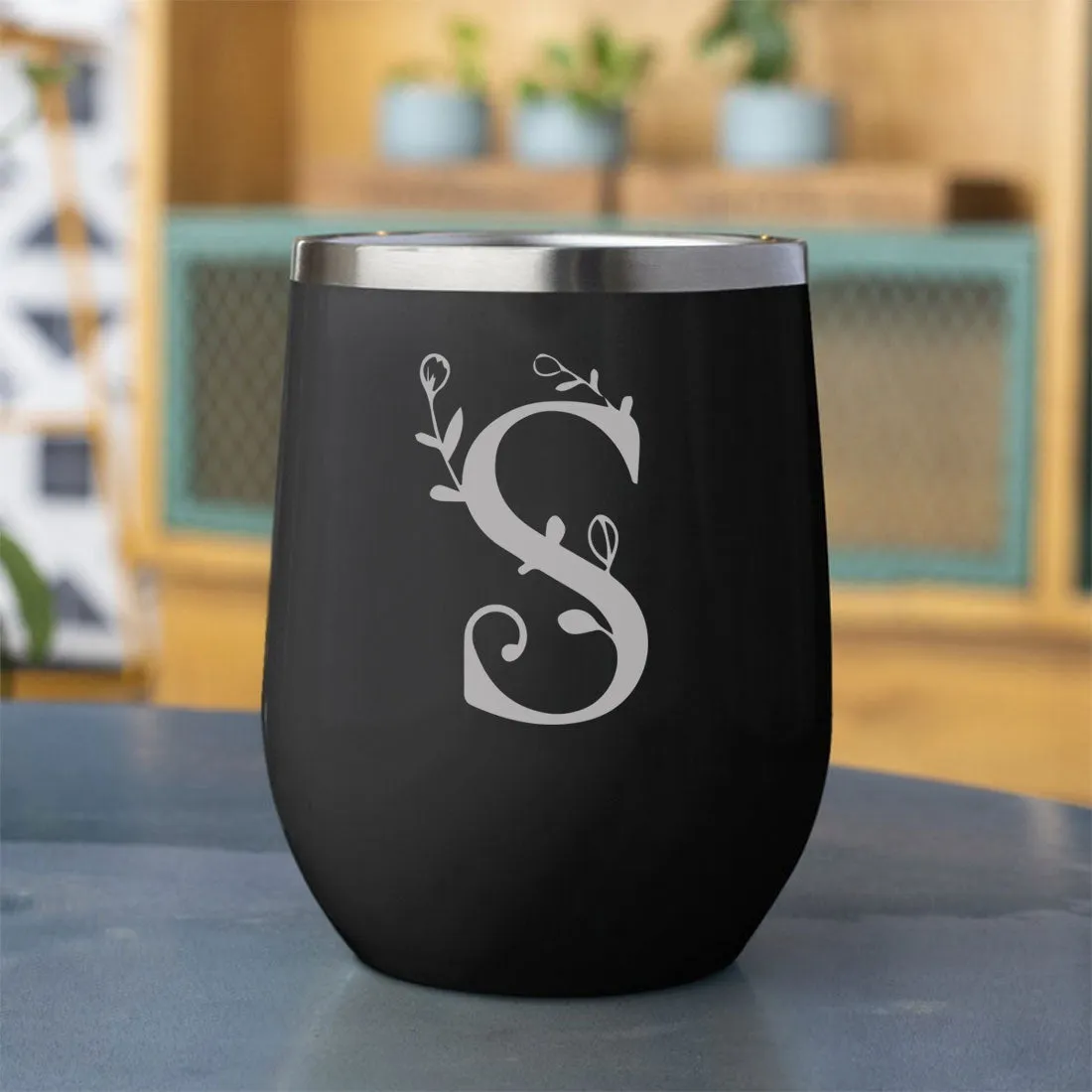 Customized Insulated Coffee Travel Mug With Name Engraved Design (350 ML) - Monogram