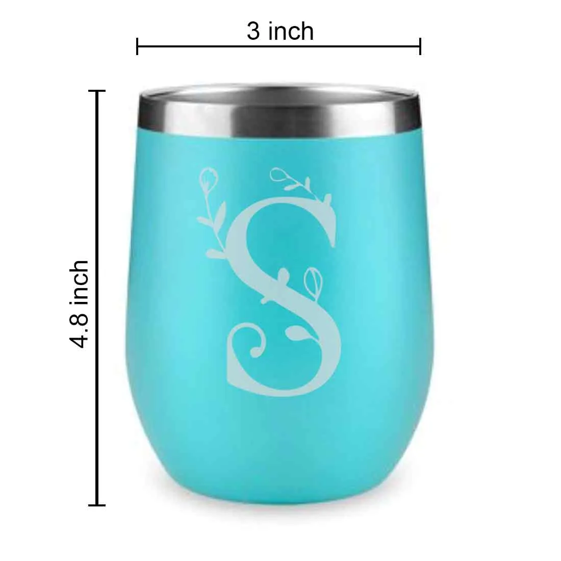 Customized Insulated Coffee Travel Mug With Name Engraved Design (350 ML) - Monogram