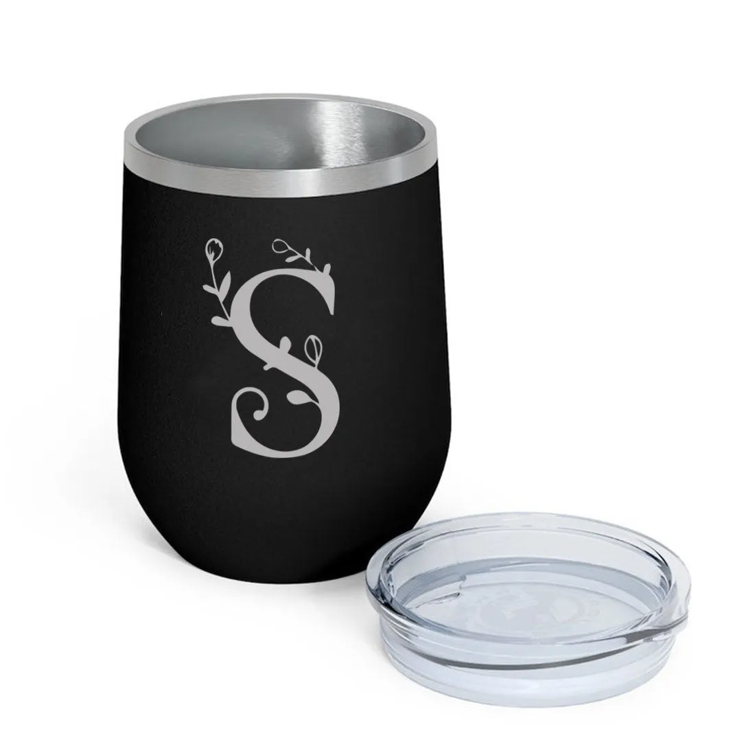 Customized Insulated Coffee Travel Mug With Name Engraved Design (350 ML) - Monogram