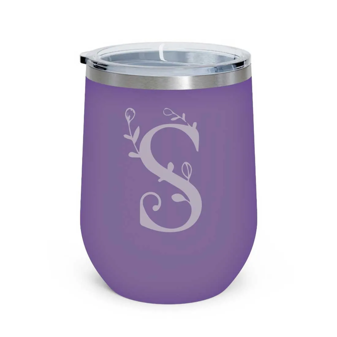 Customized Insulated Coffee Travel Mug With Name Engraved Design (350 ML) - Monogram