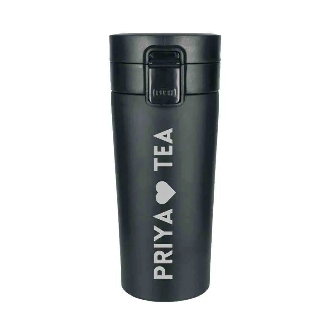 Customized Insulated Coffee Travel Mug With Name Engraved Design (380 ML) - Tea Lover