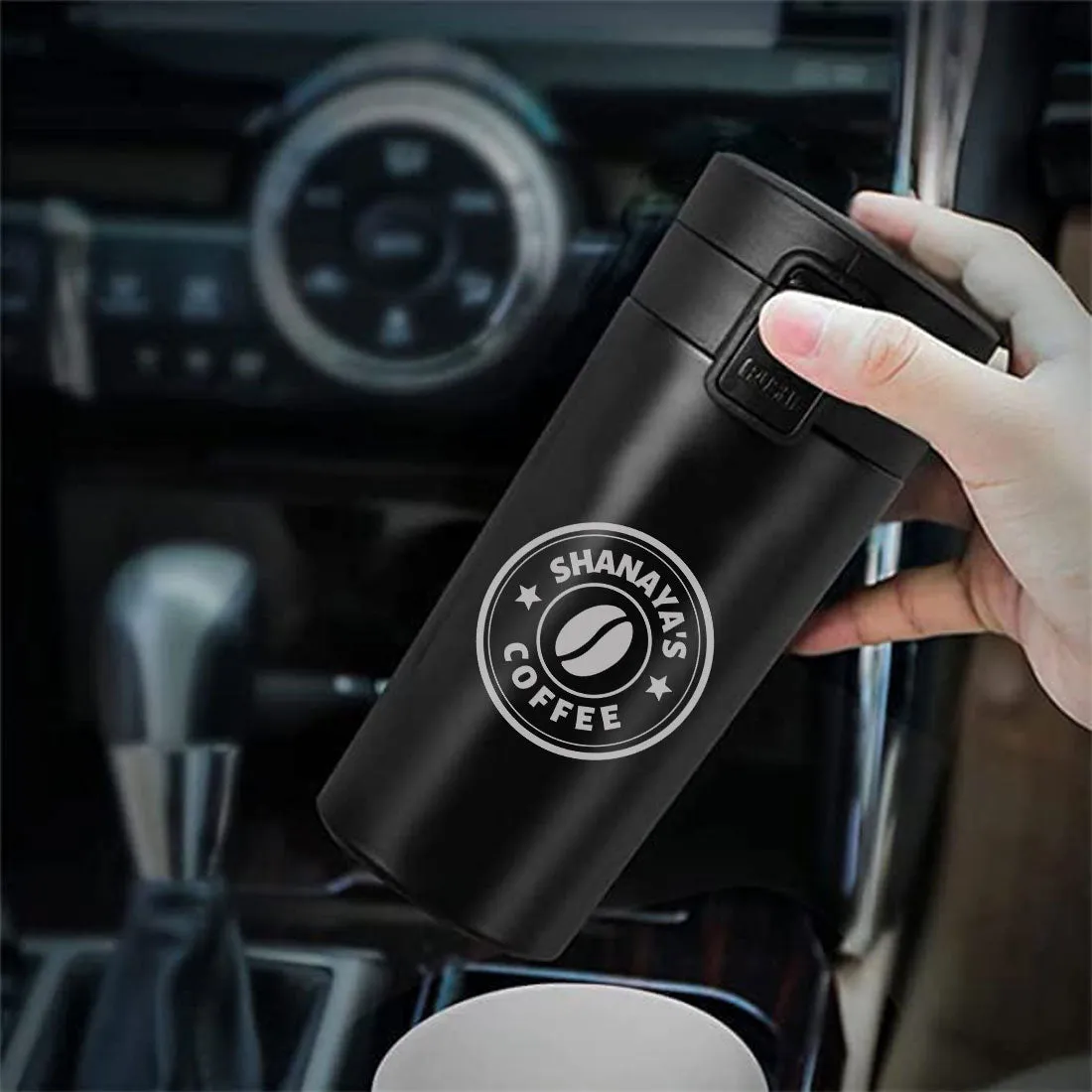 Customized Travel Coffee Mug Insulated for Travelling (380 ML) - Coffee