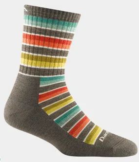 Darn Tough 1994 Women's Decade Stripe Micro Crew Midweight Hiking Sock - Taupe