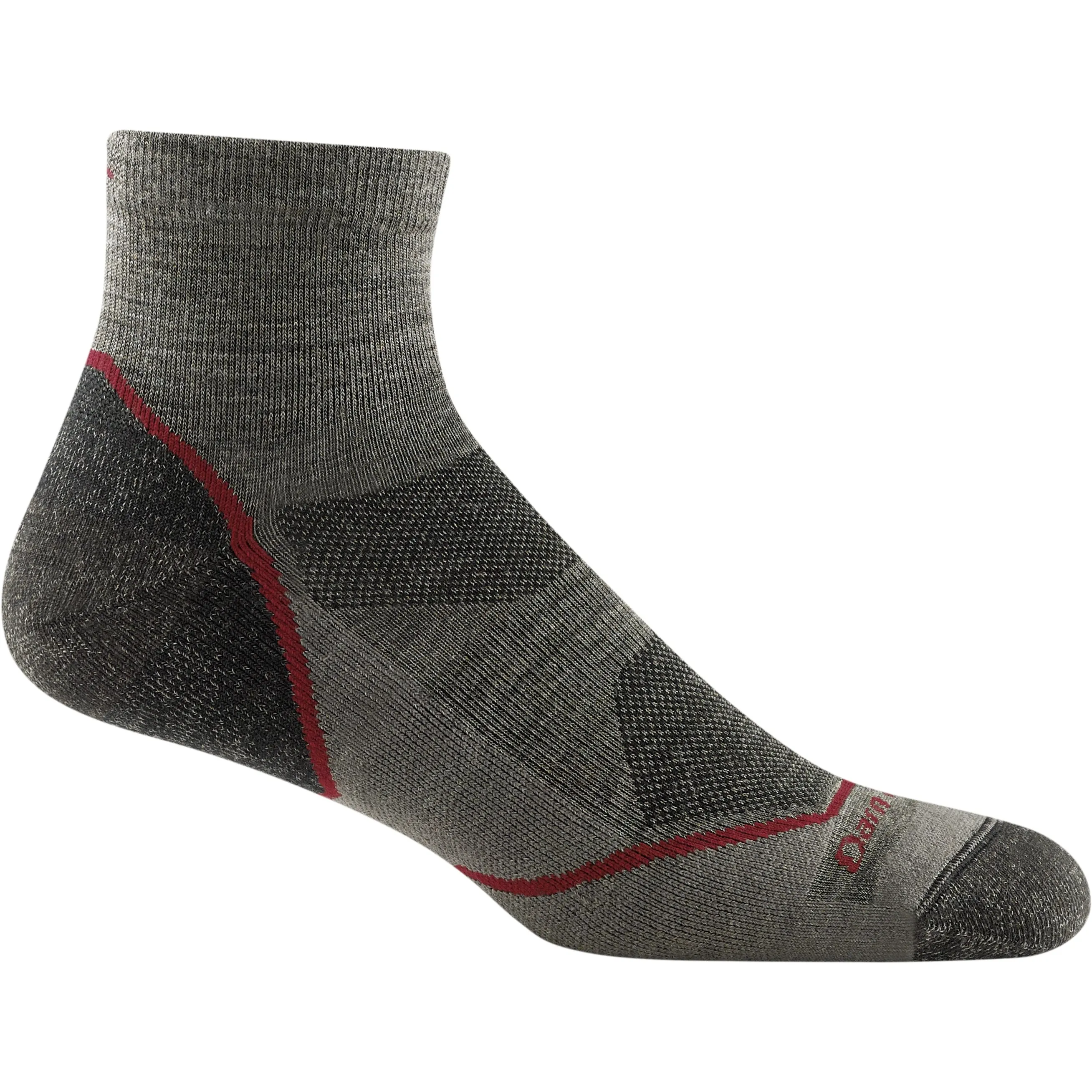 Darn Tough Men's Light Hiker 1/4 Lightweight Hiking Sock Taupe | Buy Darn Tough Men's Light Hiker 1/4 Lightweight Hiki