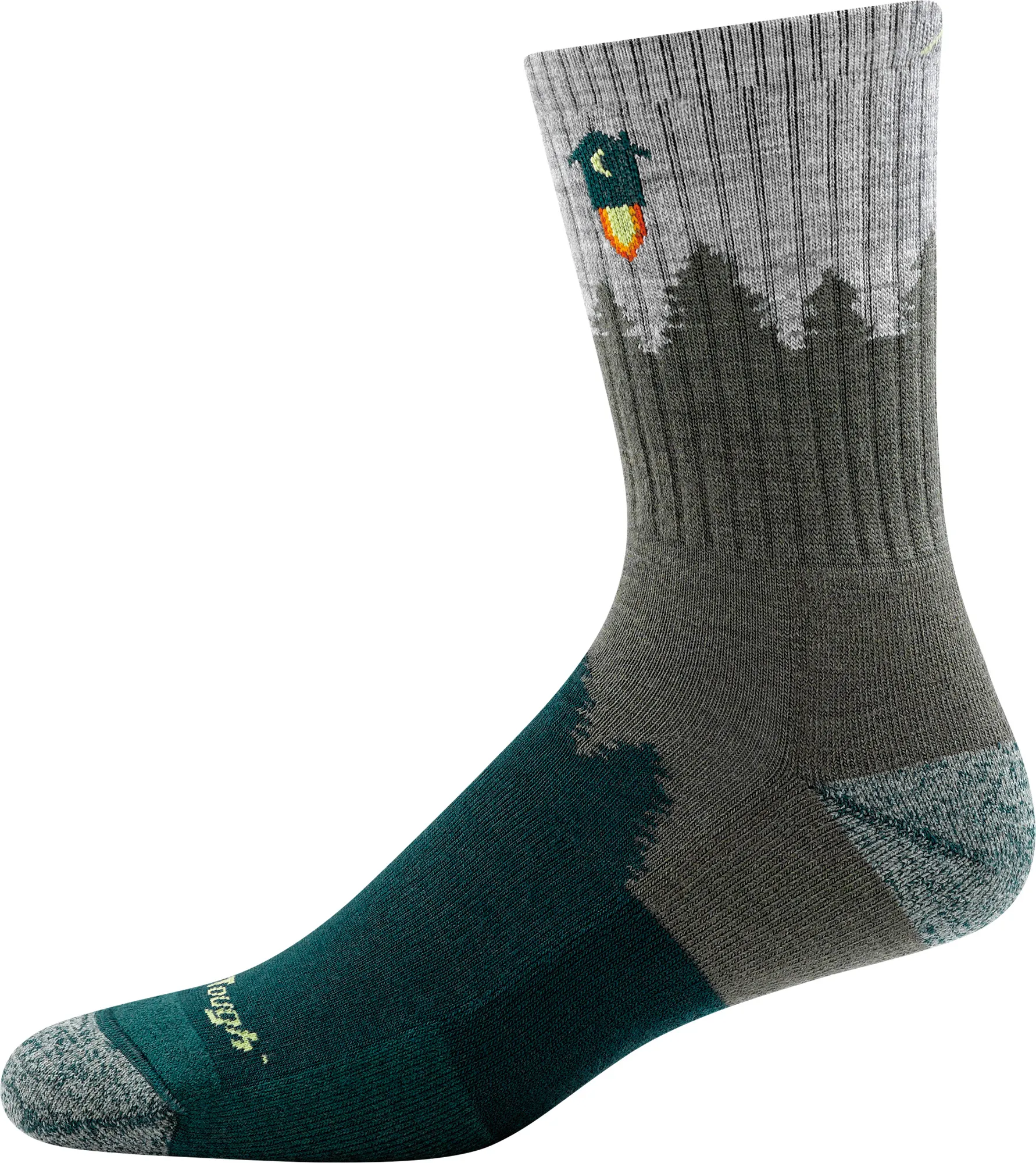 Darn Tough Men's Number 2 Micro Crew Midweight Hiking Sock Green | Buy Darn Tough Men's Number 2 Micro Crew Midweight 