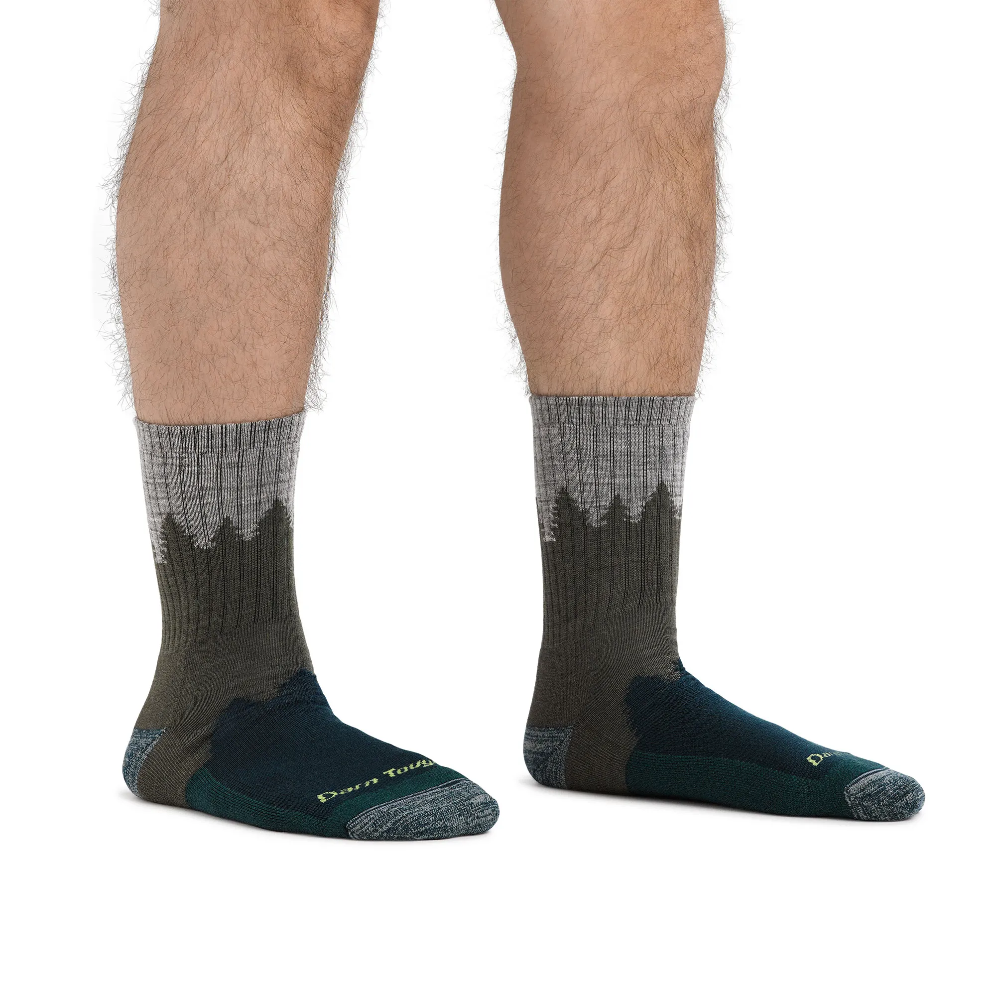 Darn Tough Men's Number 2 Micro Crew Midweight Hiking Sock Green | Buy Darn Tough Men's Number 2 Micro Crew Midweight 