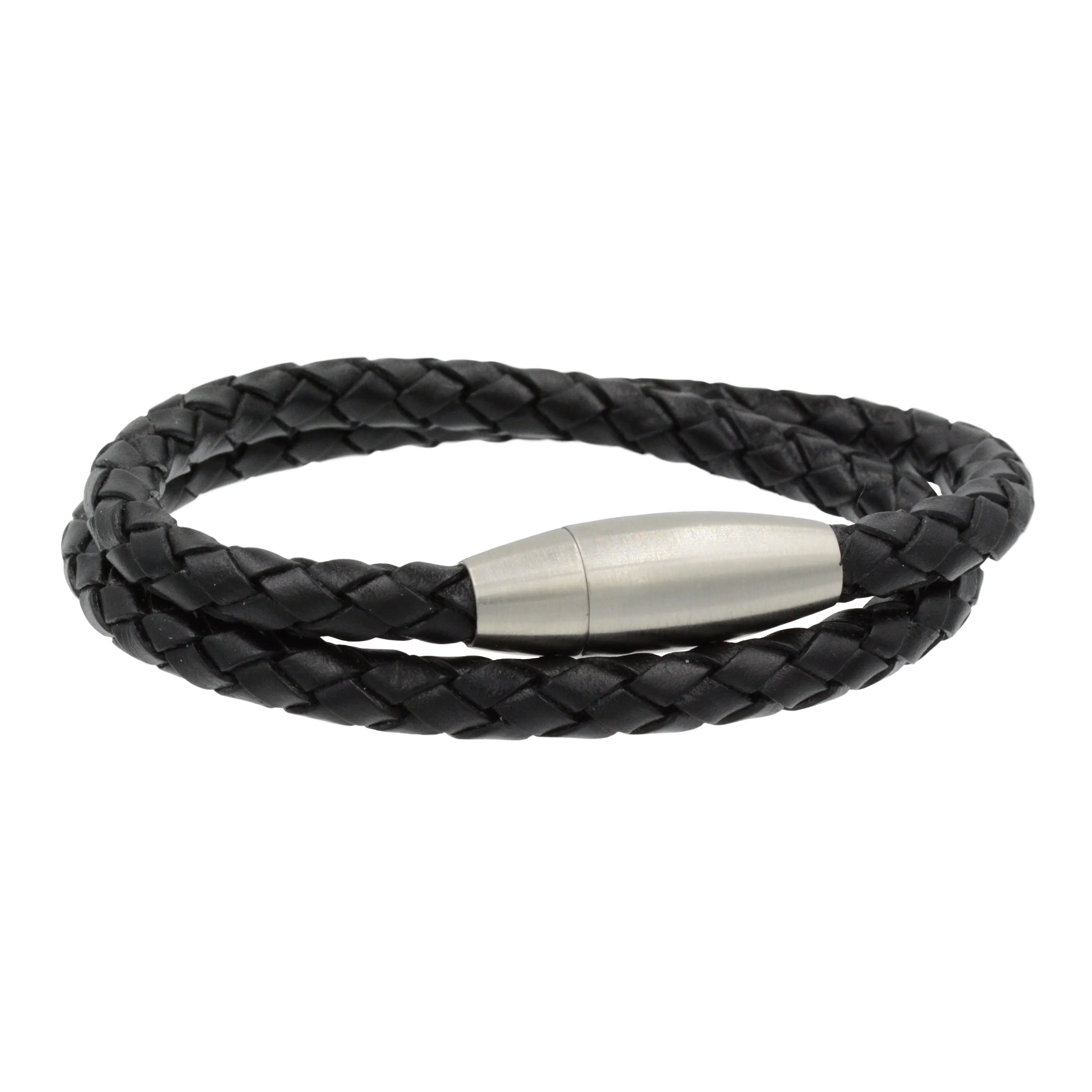 Double Wrapped Men's Leather Bracelet