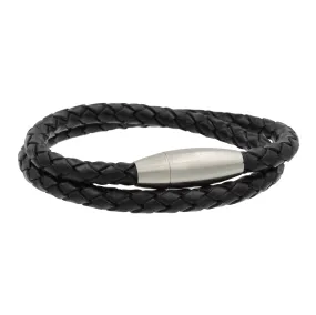 Double Wrapped Men's Leather Bracelet