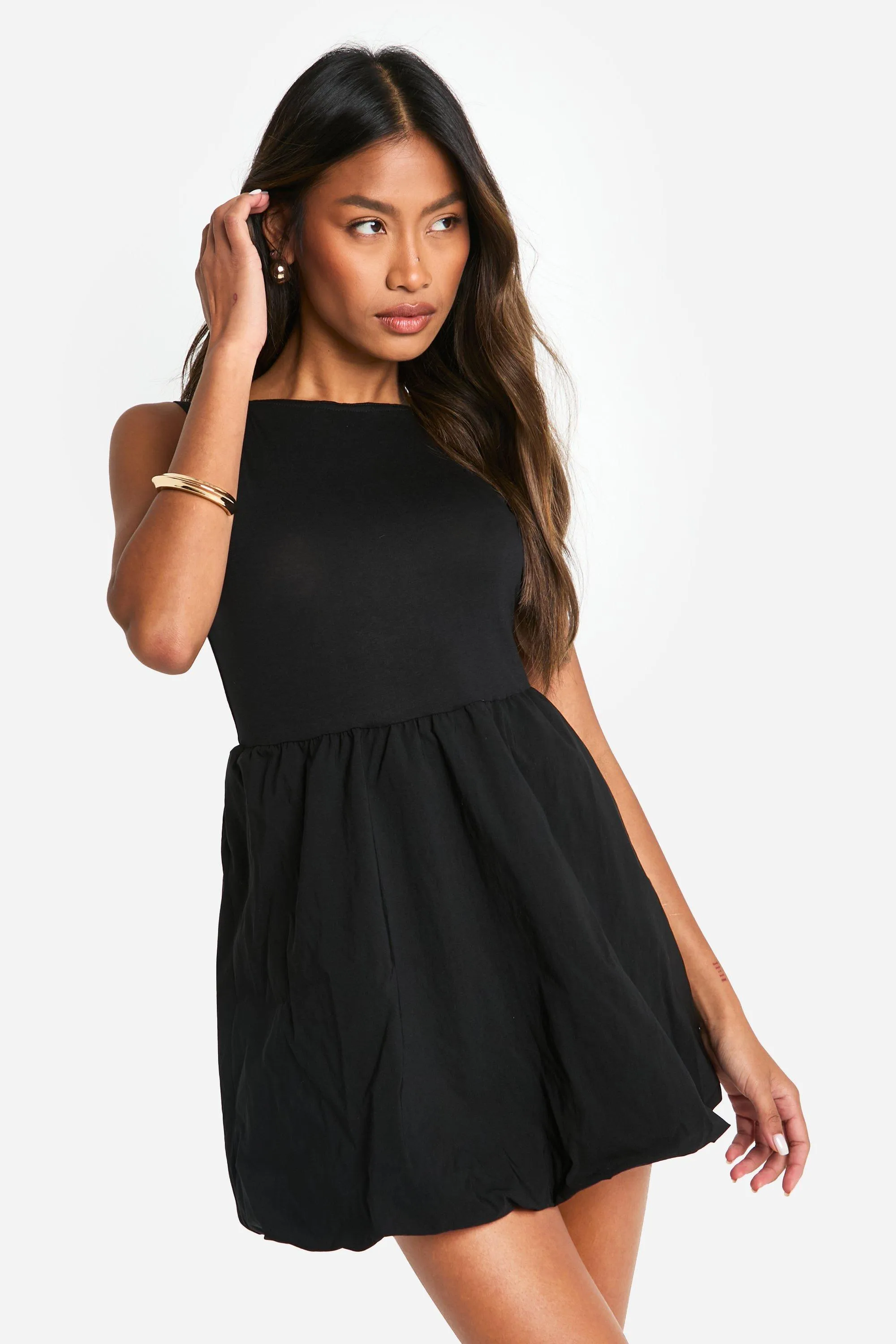 Dresses | Jersey Puffball Volume Mini Dress | boohoo