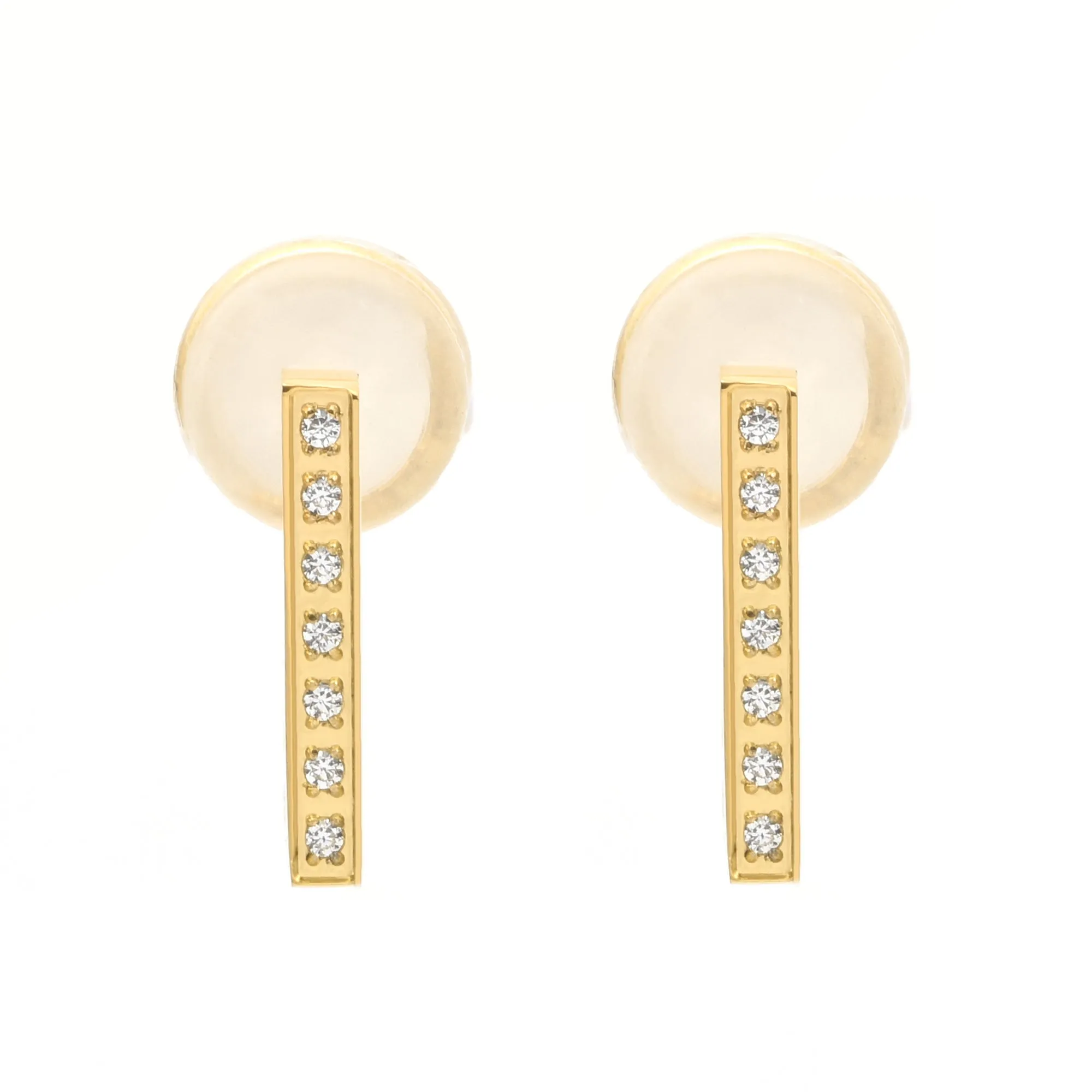 ER246G B.Tiff L-Bar Gold Plated Stainless Steel Earring