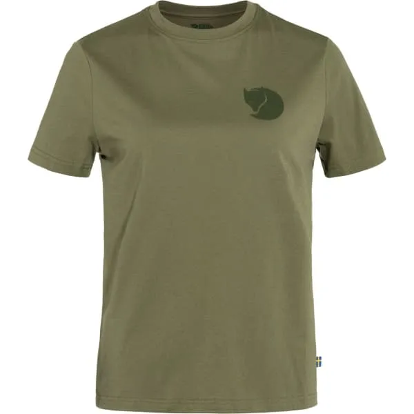 FJALLRAVEN-FOX BOXY LOGO TEE W GREEN  - Hiking T-shirt