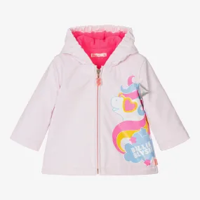 Girls Pink Unicorn Raincoat