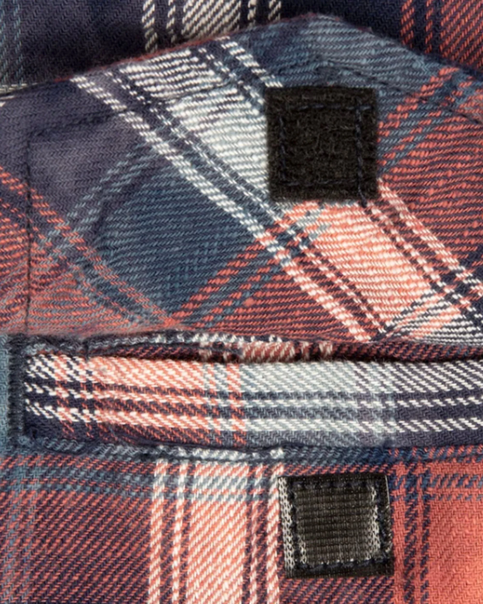 Glen Hooded Shirt - Red/Indigo Plaid