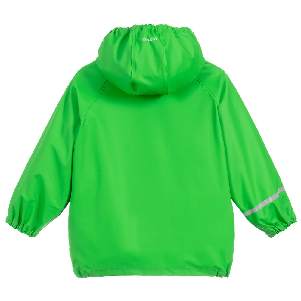 Green Hooded Raincoat