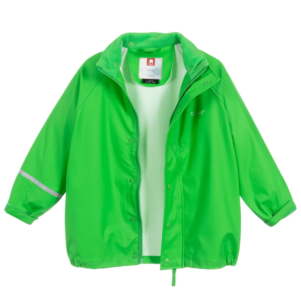 Green Hooded Raincoat