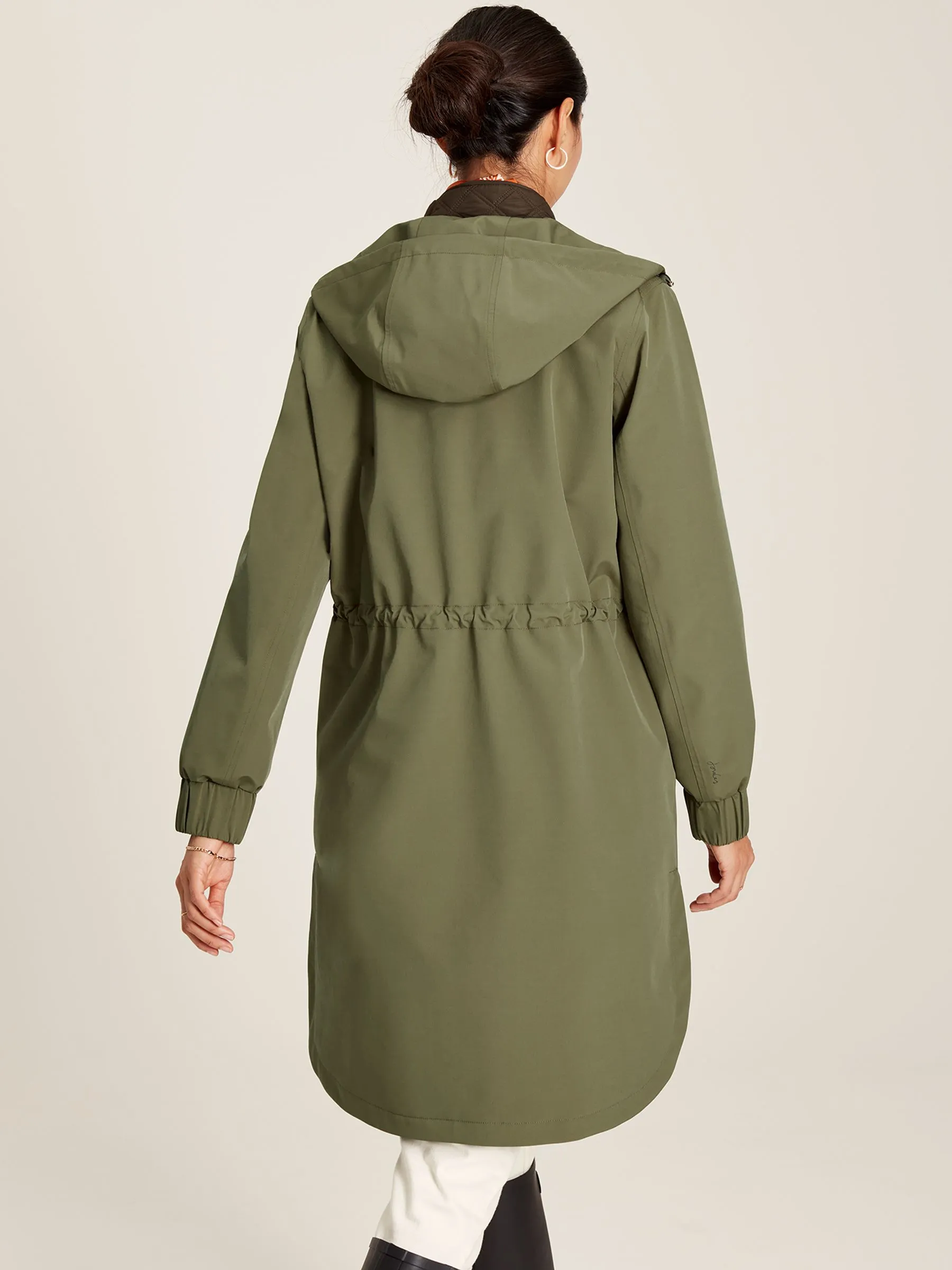 Green Waterproof Raincoat With Hood