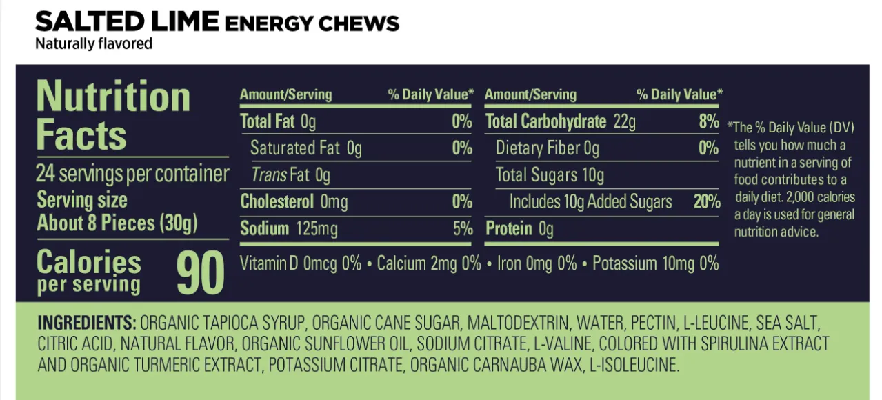 Gu Energy Chews- Salted Lime