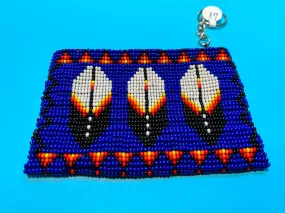 Guatemalan handcrafted glass seed beads change purse